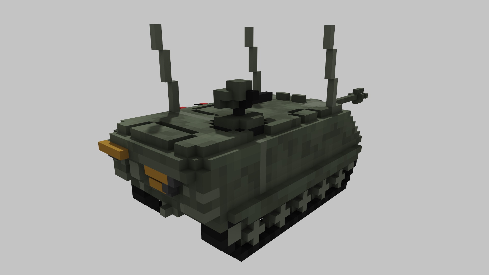 AMX 10M Acra Tank Voxel Low-poly 3D model_8