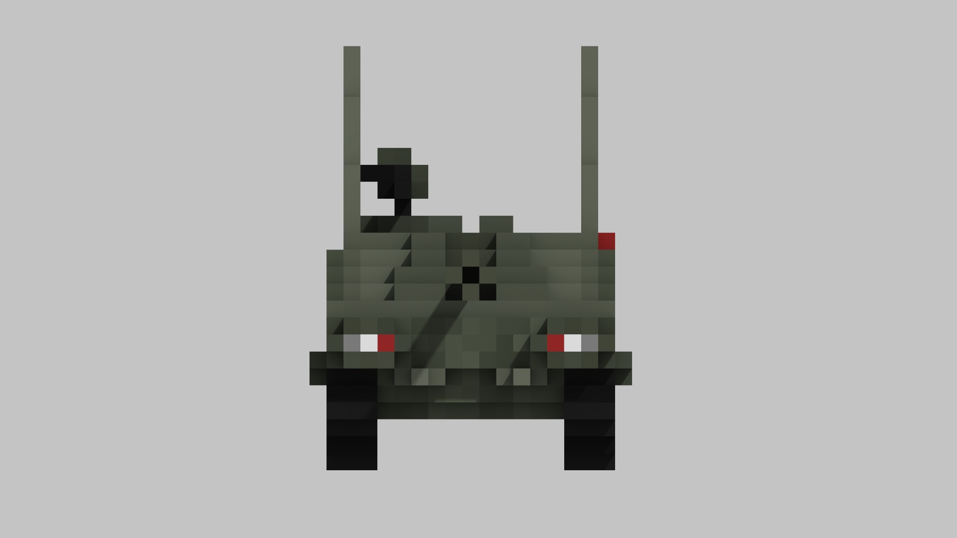 AMX 10M Acra Tank Voxel Low-poly 3D model_12