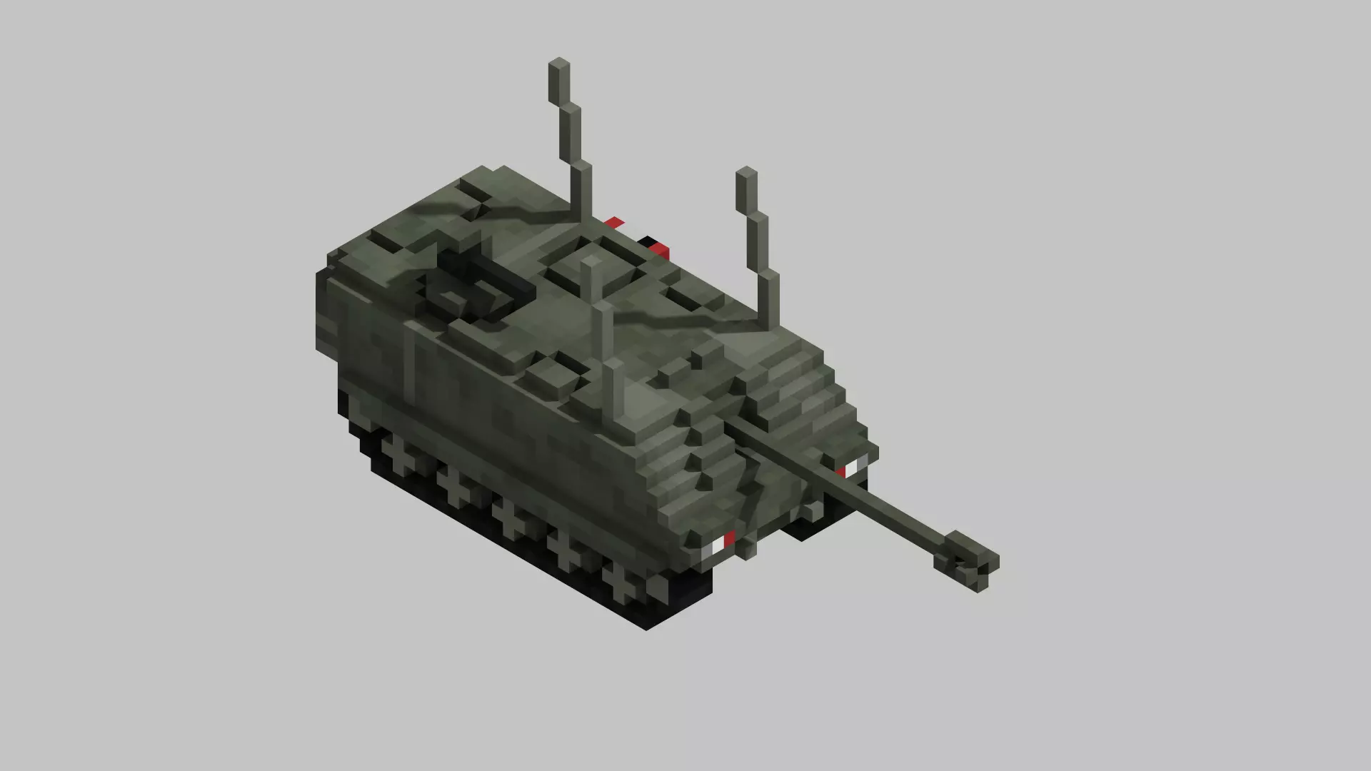 AMX 10M Acra Tank Voxel Low-poly 3D model_0