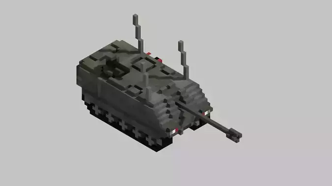 AMX 10M Acra Tank Voxel Low-poly 3D model