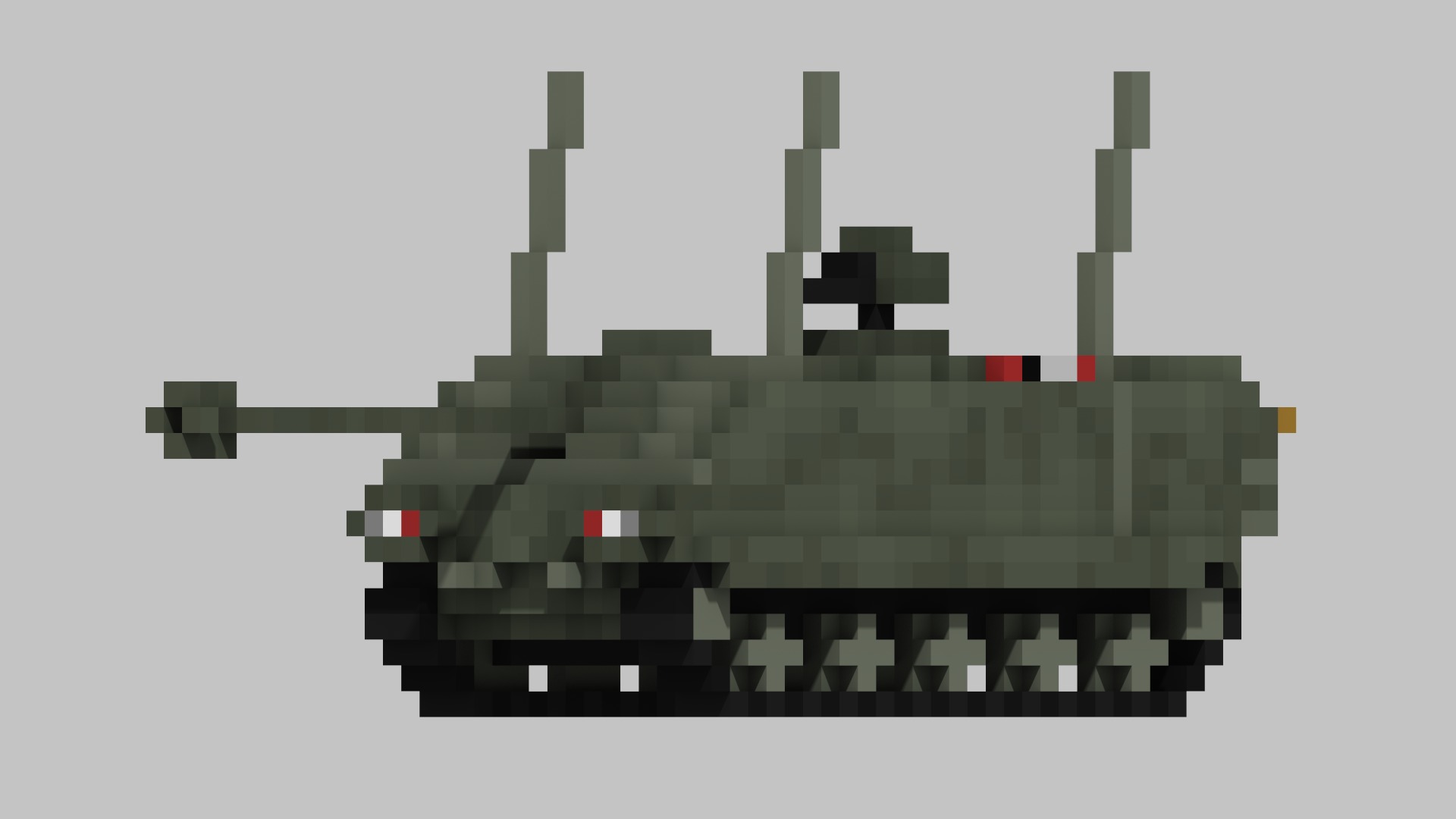 AMX 10M Acra Tank Voxel Low-poly 3D model_13