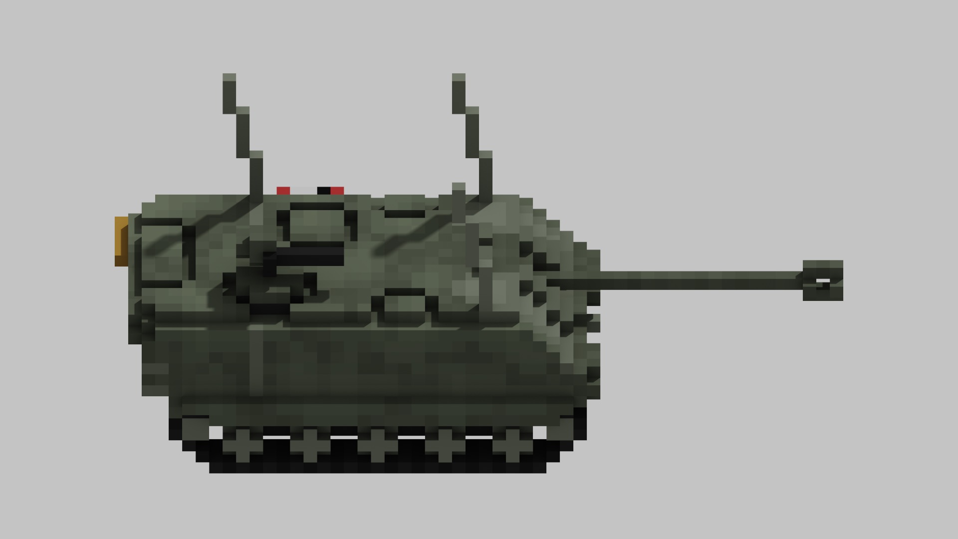 AMX 10M Acra Tank Voxel Low-poly 3D model_4