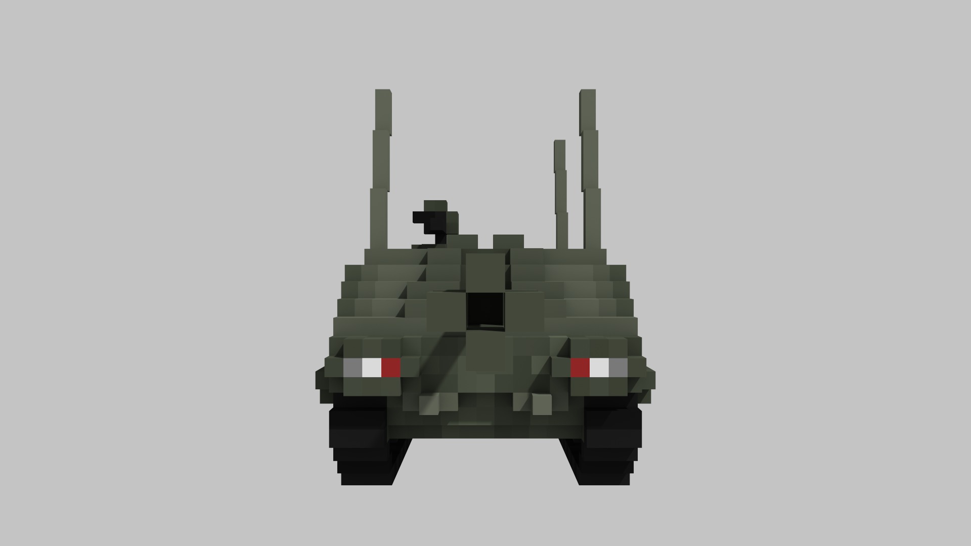 AMX 10M Acra Tank Voxel Low-poly 3D model_9