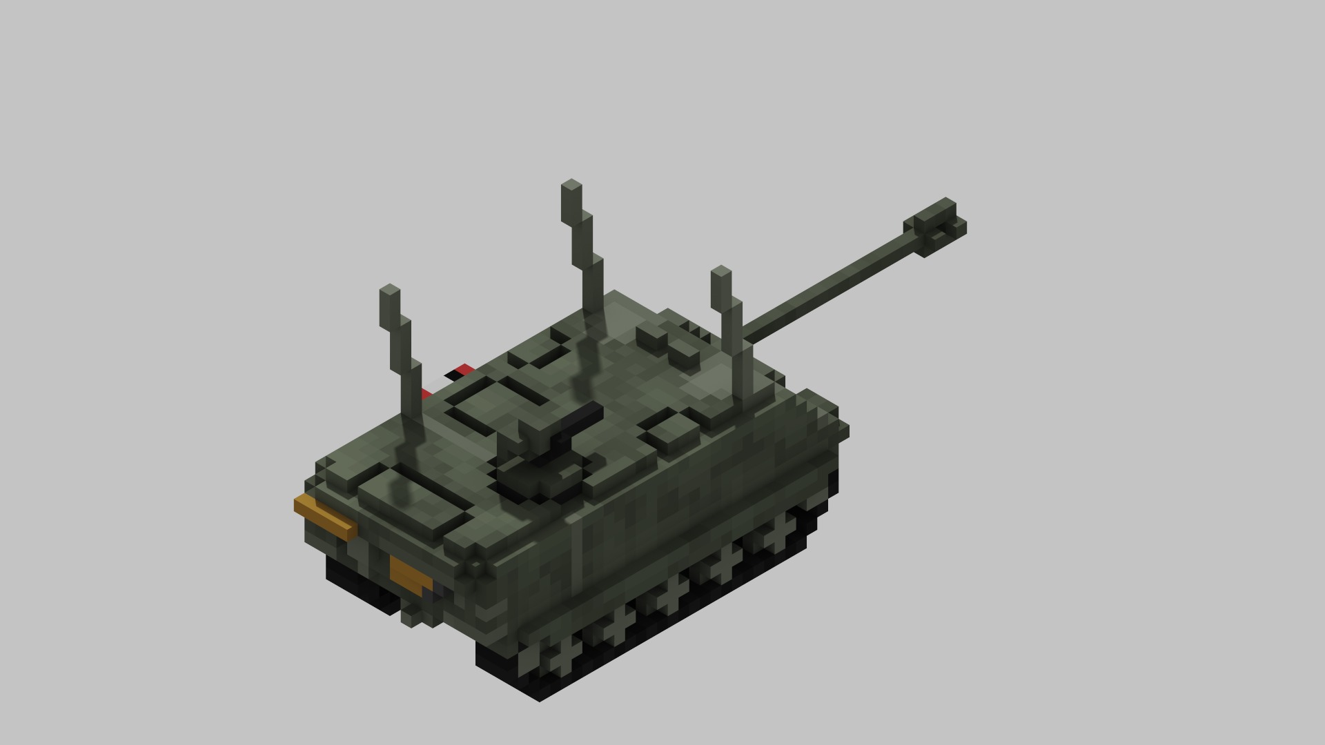 AMX 10M Acra Tank Voxel Low-poly 3D model_3