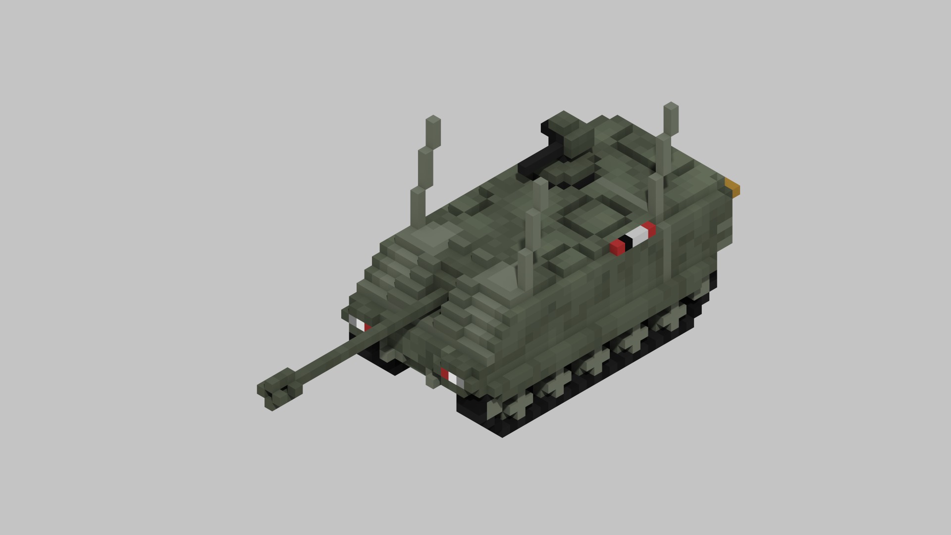 AMX 10M Acra Tank Voxel Low-poly 3D model_1