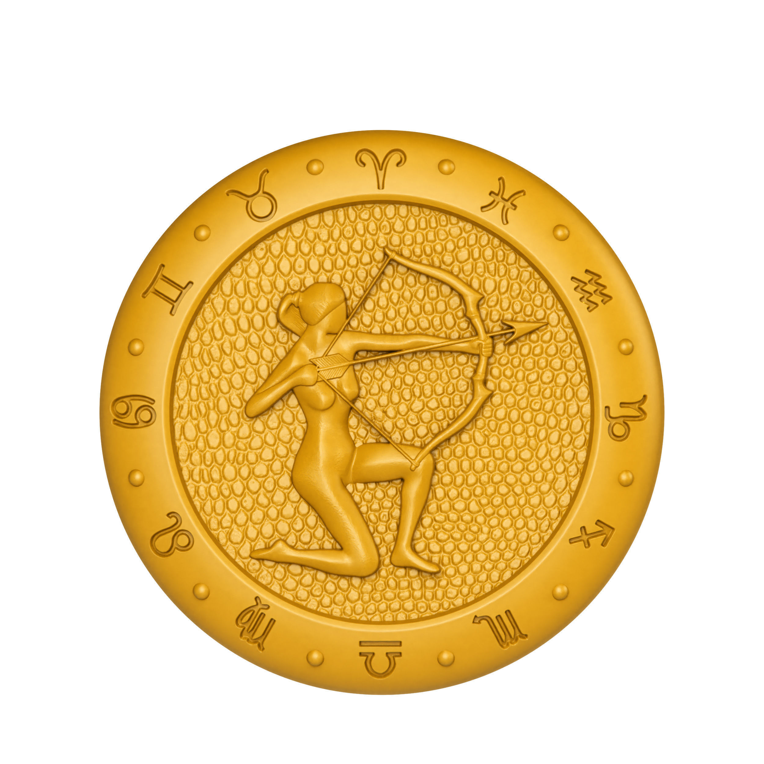 Sagittarius Zodiac Pendant 3D print model_8