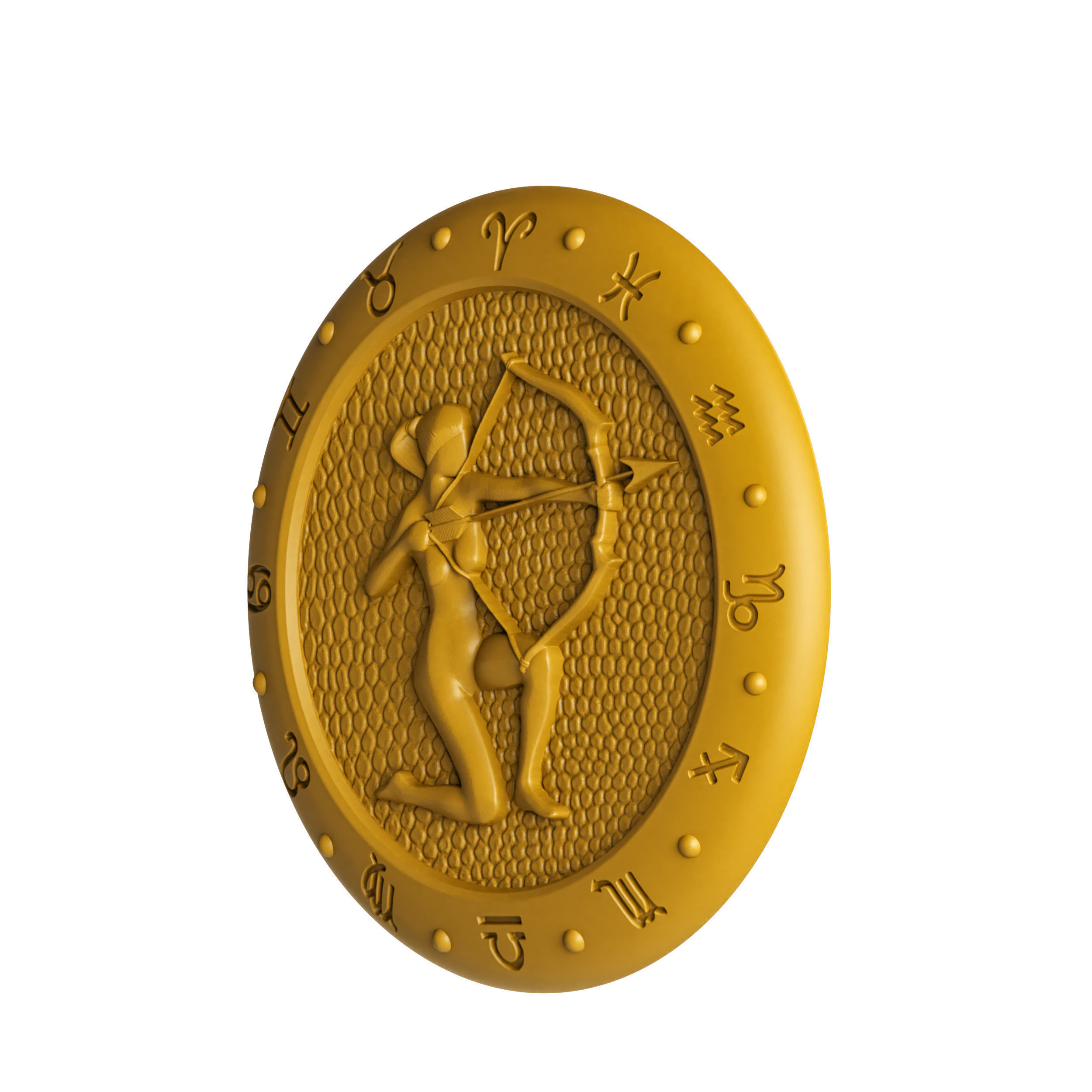 Sagittarius Zodiac Pendant 3D print model_15