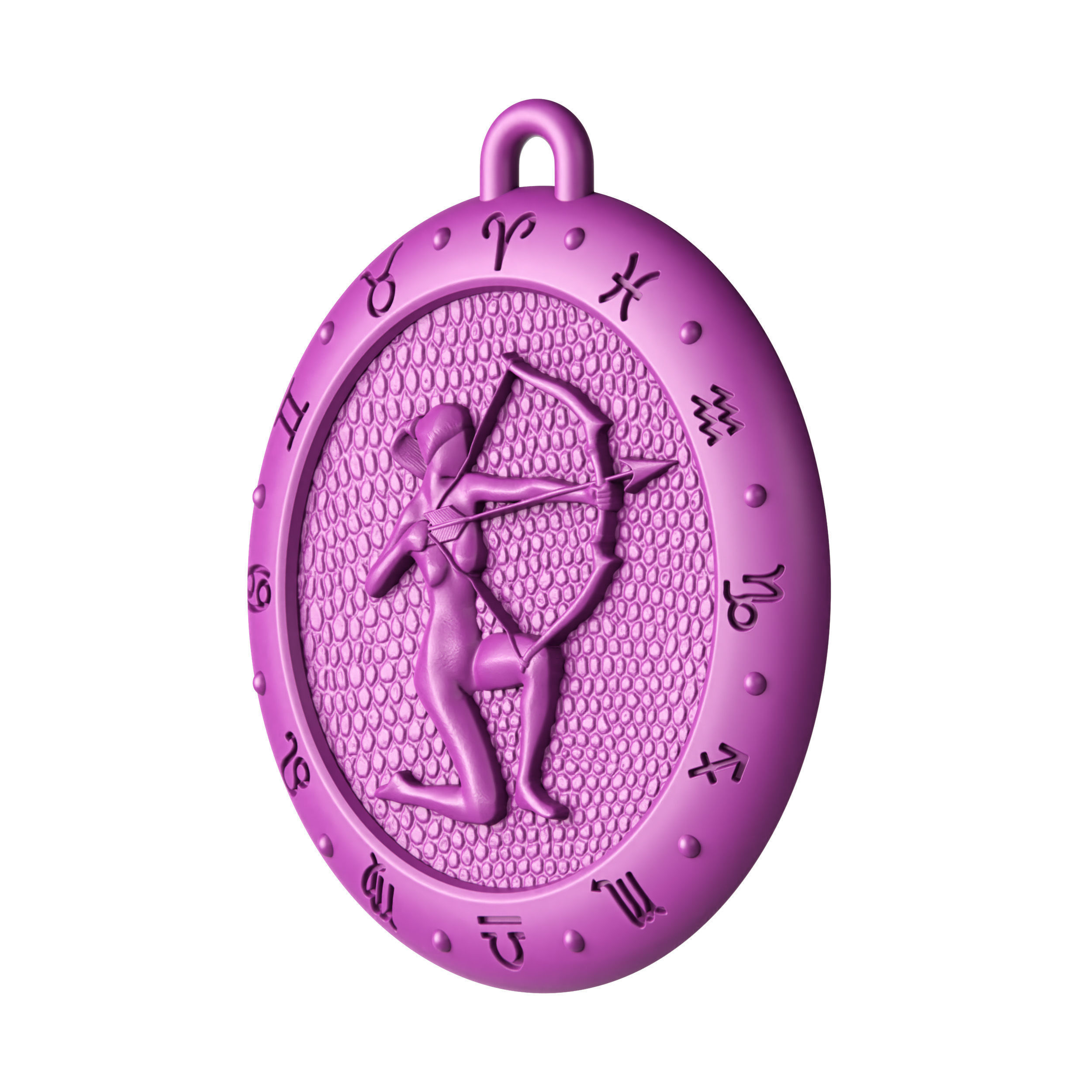 Sagittarius Zodiac Pendant 3D print model_7