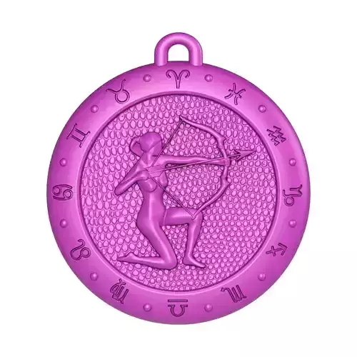 Sagittarius Zodiac Pendant 3D print model