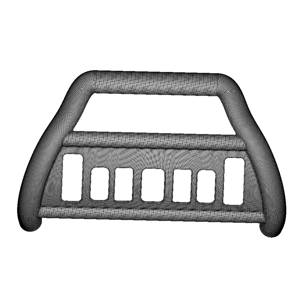Vehicle Bumper Bull Bar 3D print model_3