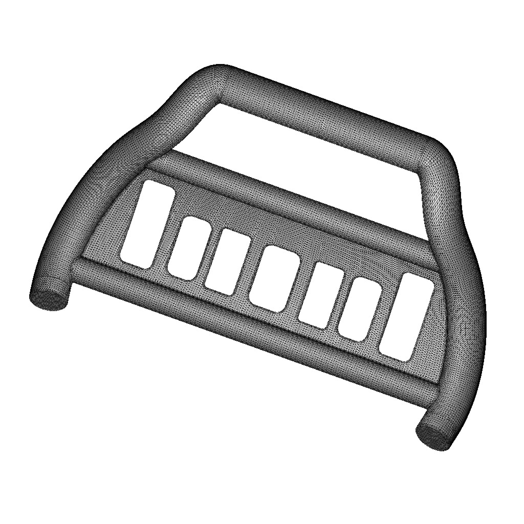 Vehicle Bumper Bull Bar 3D print model_4