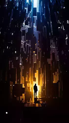 Cubes Space Free 3D model