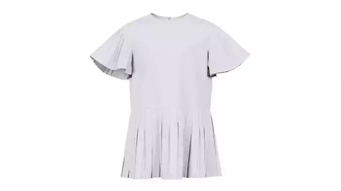 Frills Shirt Low-poly 3D model