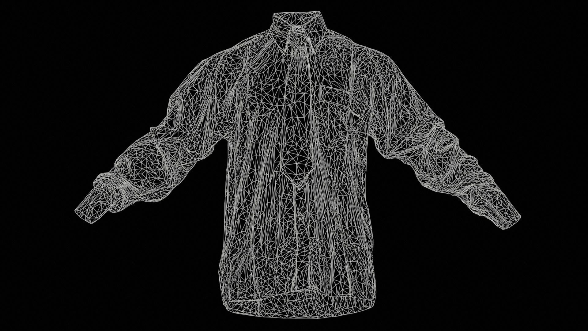 Peaky Blinders Shirt Tie Low-poly 3D model_11