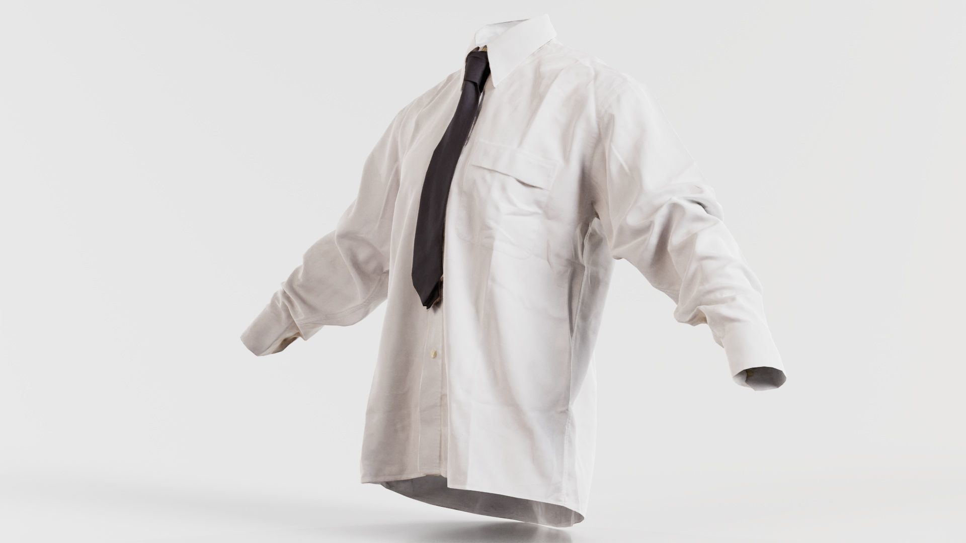 Peaky Blinders Shirt Tie Low-poly 3D model_6