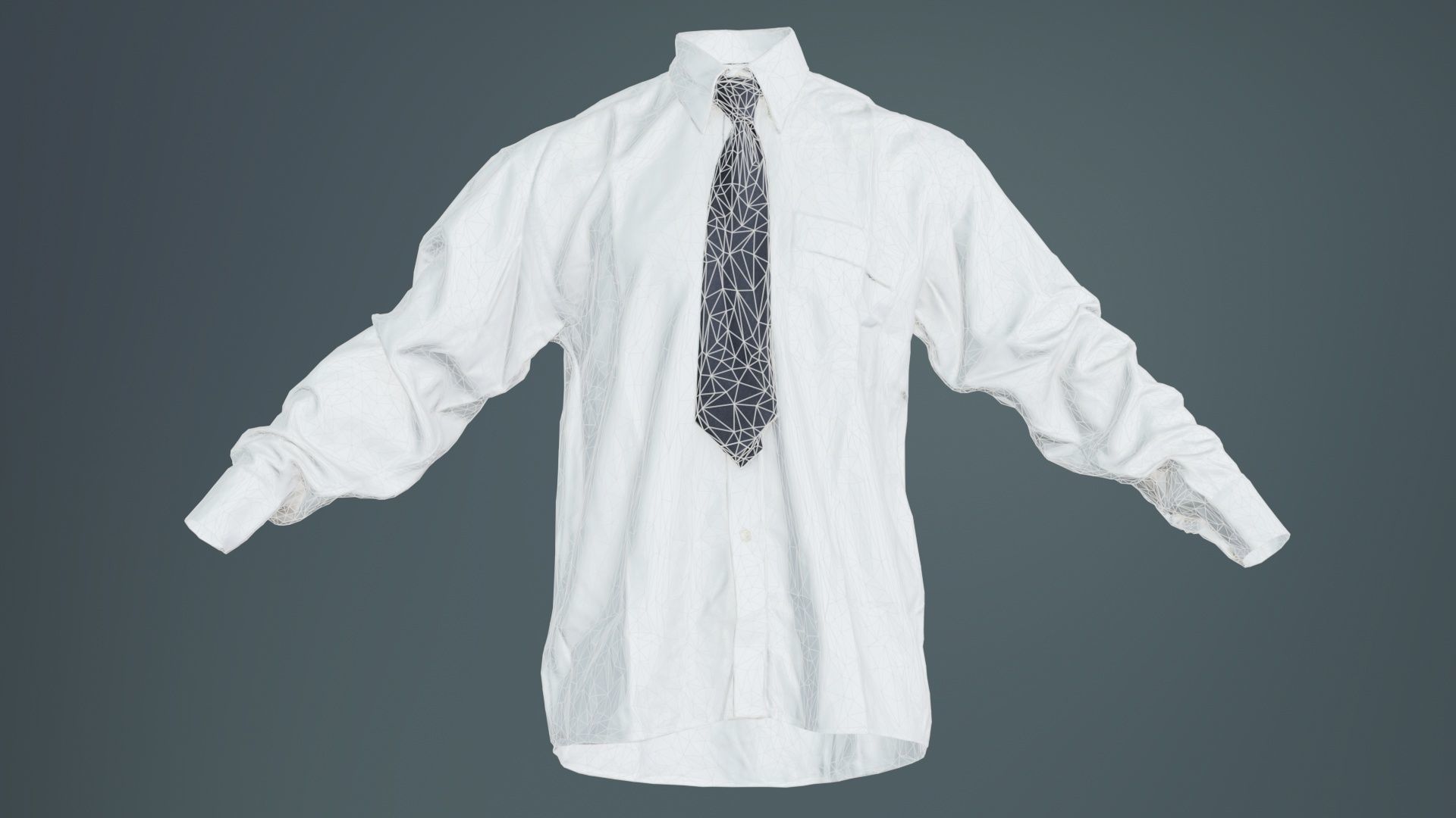 Peaky Blinders Shirt Tie Low-poly 3D model_9