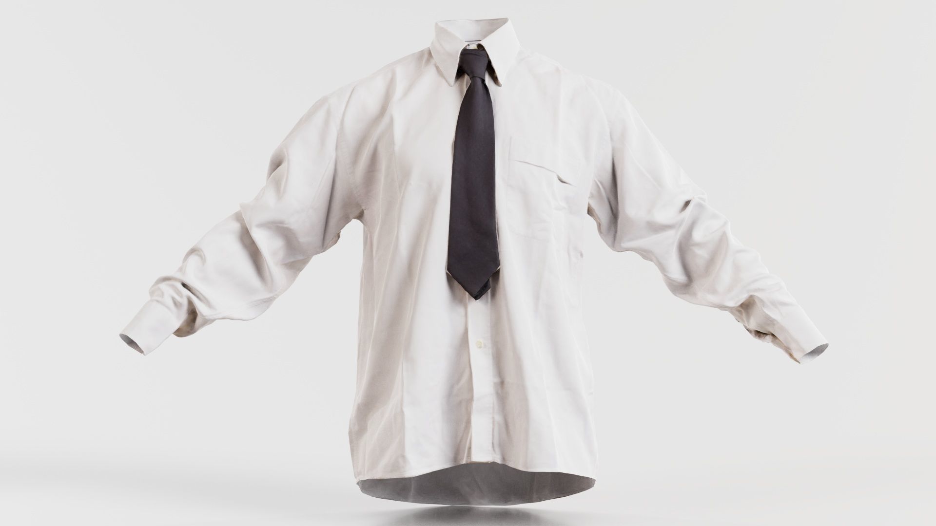 Peaky Blinders Shirt Tie Low-poly 3D model_4