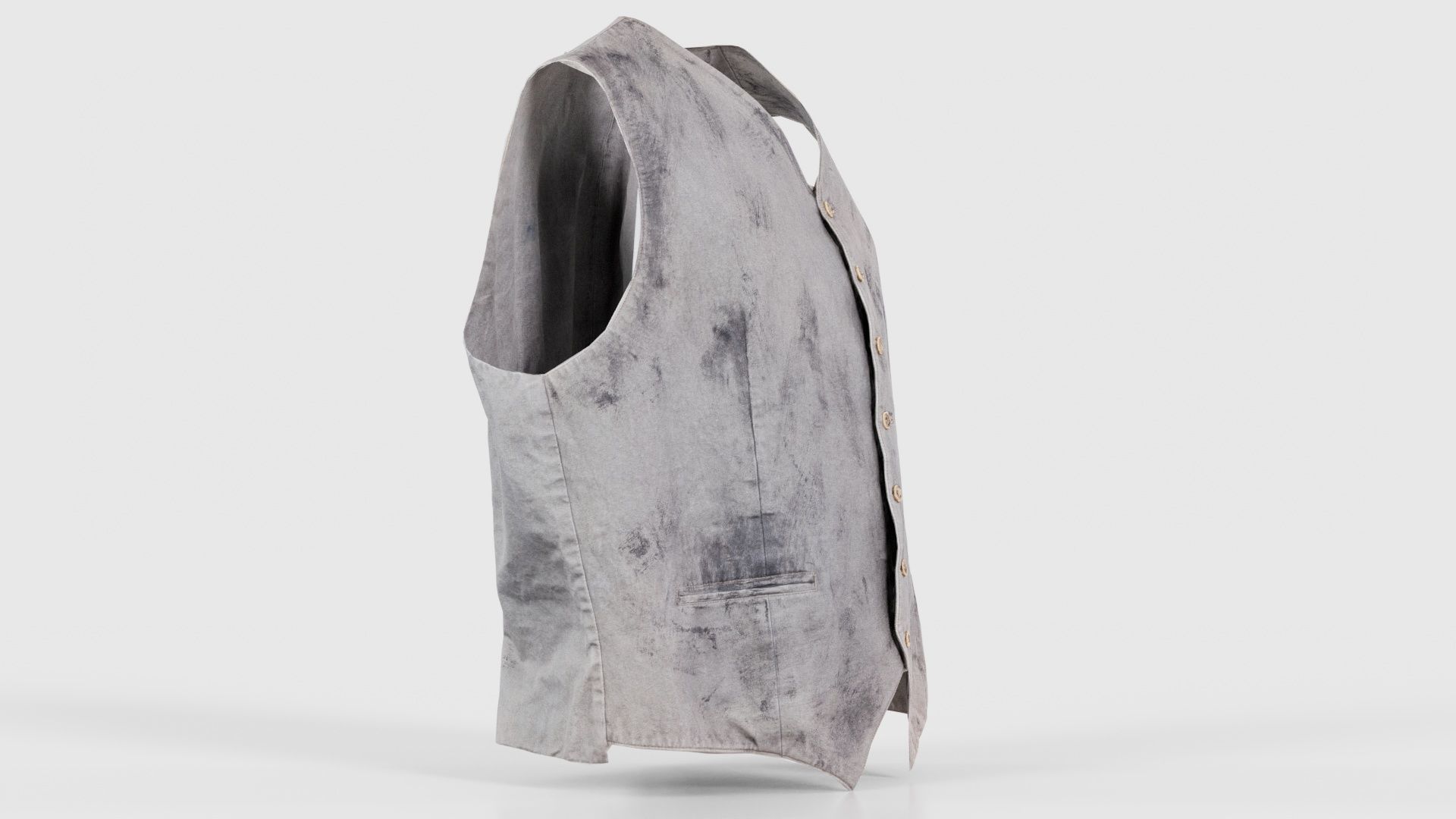 Statue Gilet Low-poly 3D model_17