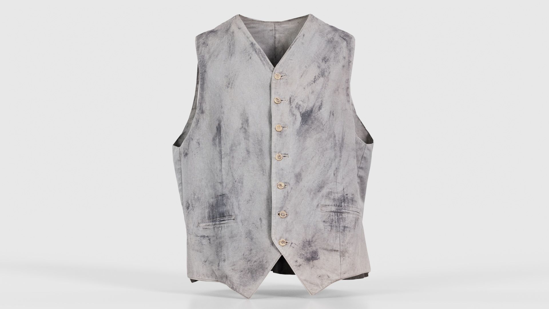 Statue Gilet Low-poly 3D model_15