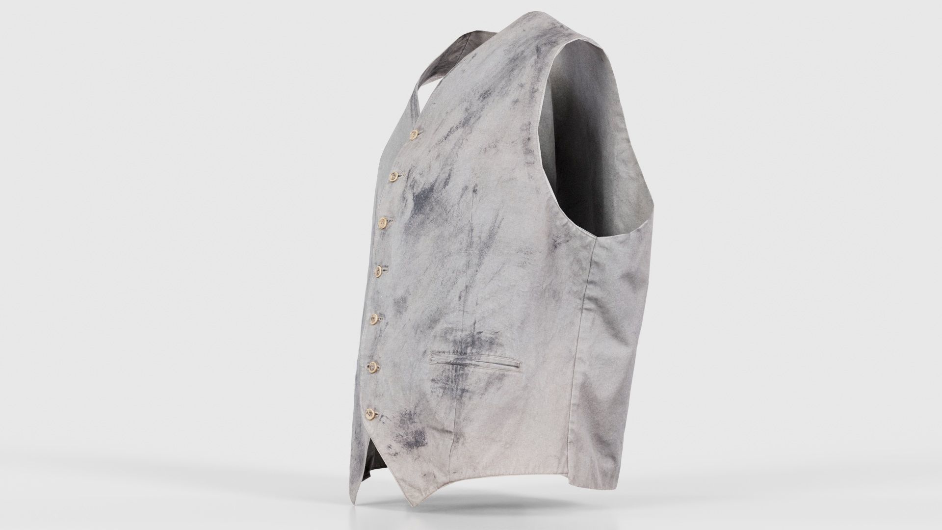 Statue Gilet Low-poly 3D model_25