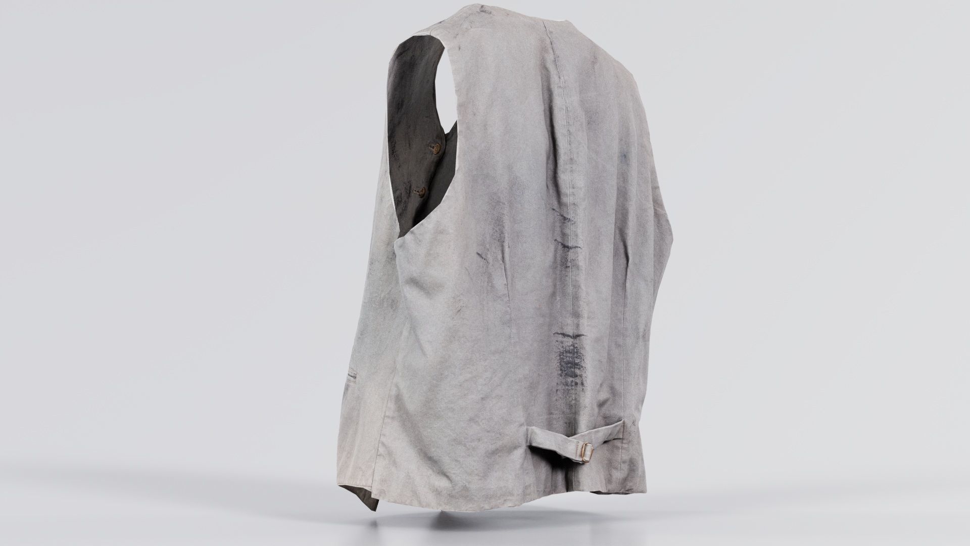 Statue Gilet Low-poly 3D model_5