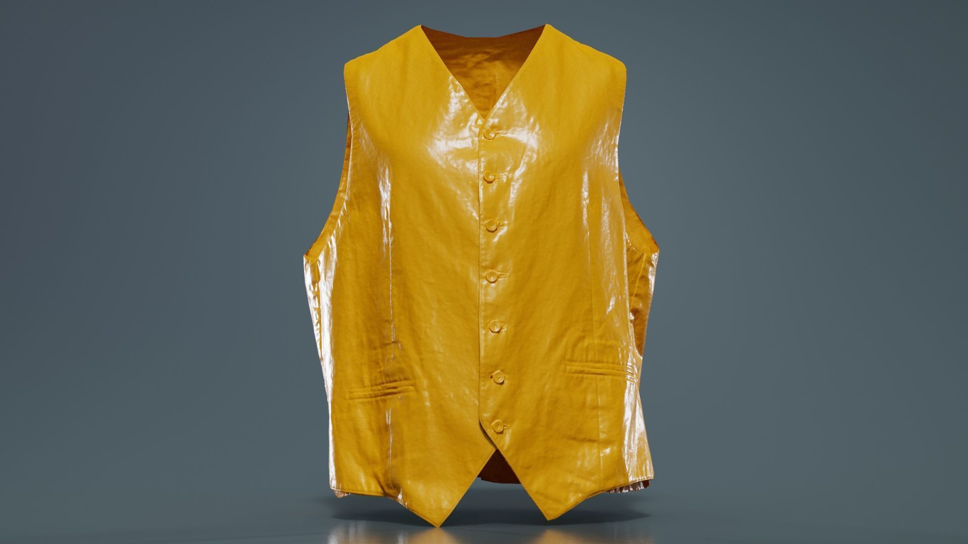 Statue Gilet Low-poly 3D model_12