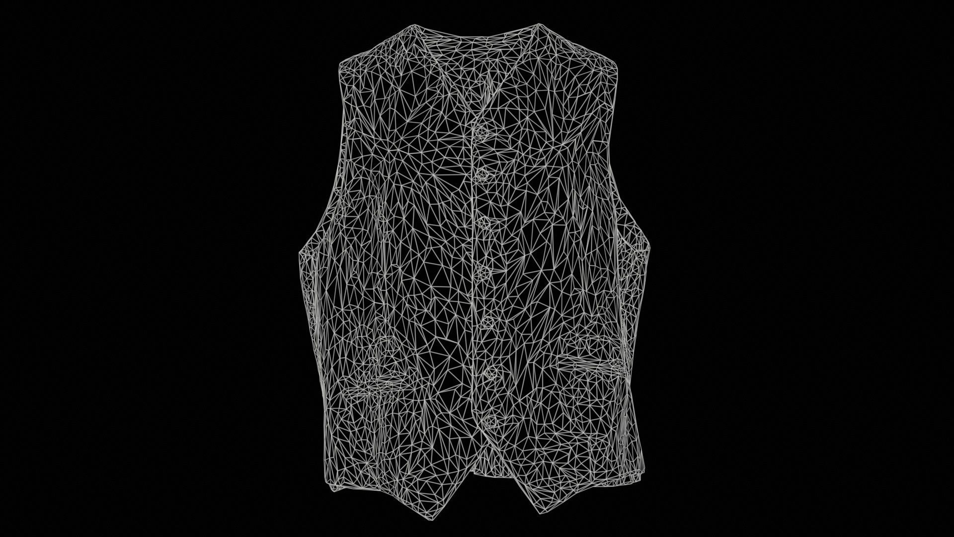 Statue Gilet Low-poly 3D model_11