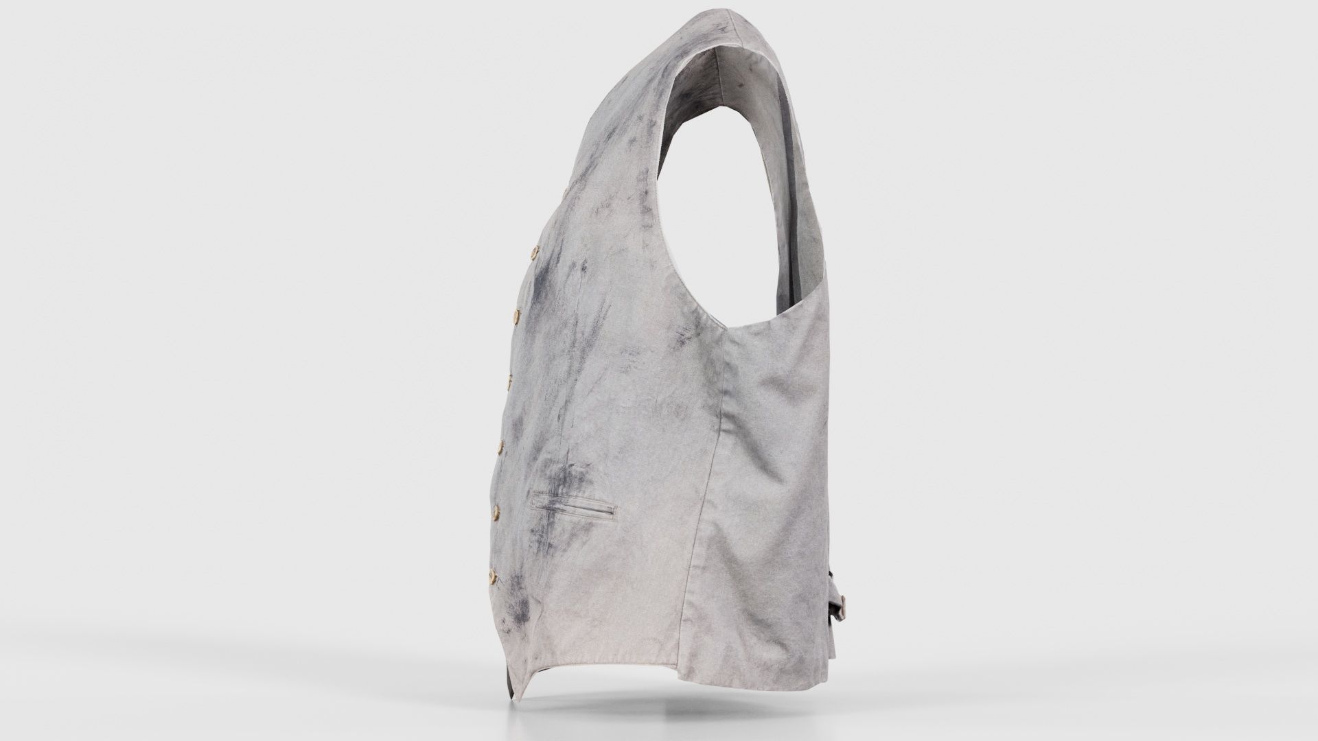 Statue Gilet Low-poly 3D model_24