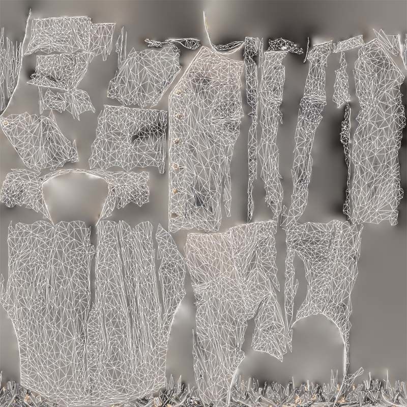 Statue Gilet Low-poly 3D model_14