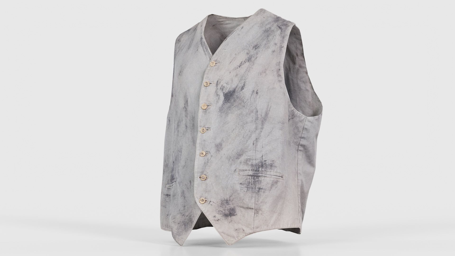 Statue Gilet Low-poly 3D model_26