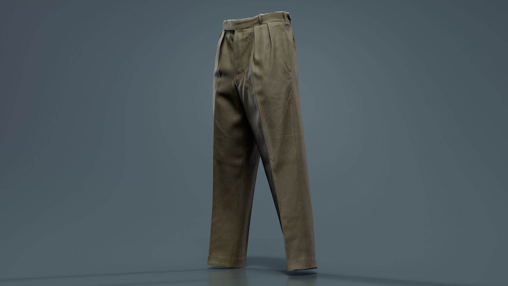 Army Trousers Low-poly 3D model_3