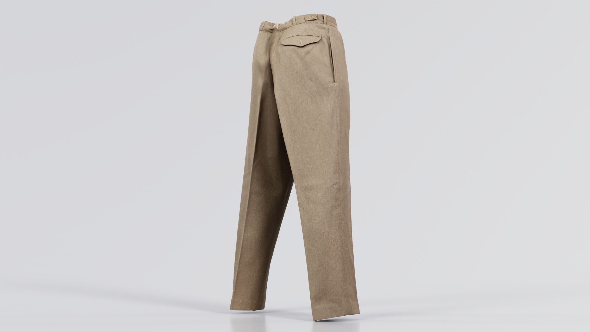 Army Trousers Low-poly 3D model_8