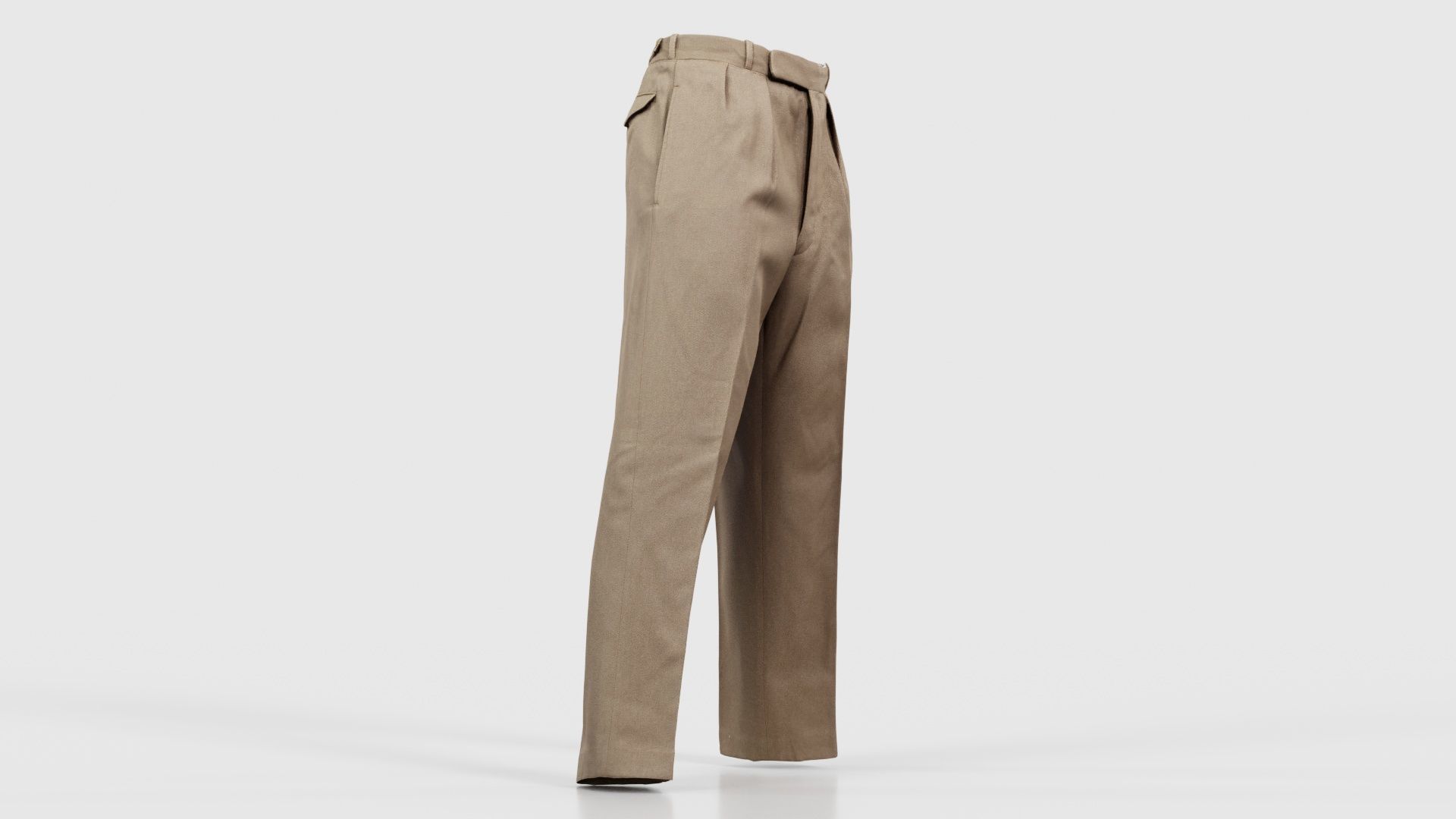 Army Trousers Low-poly 3D model_17