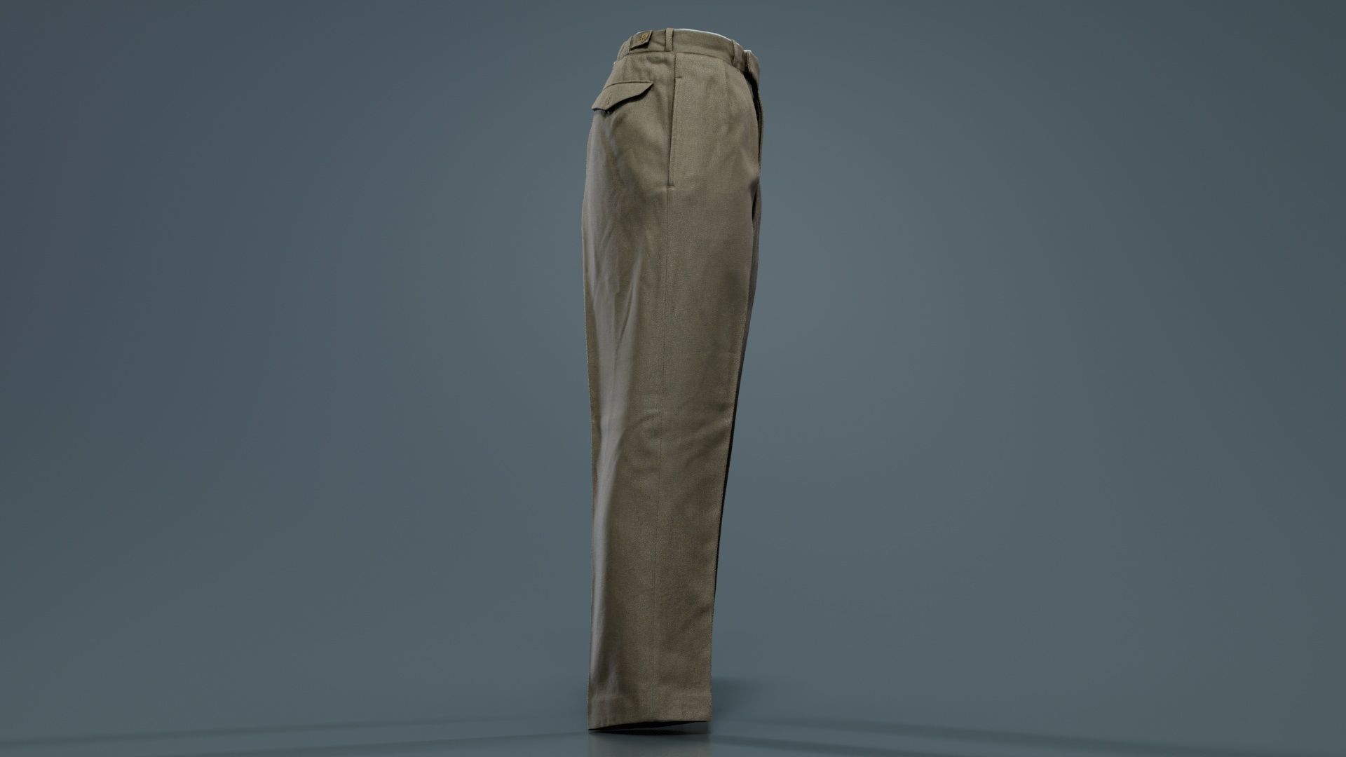 Army Trousers Low-poly 3D model_7