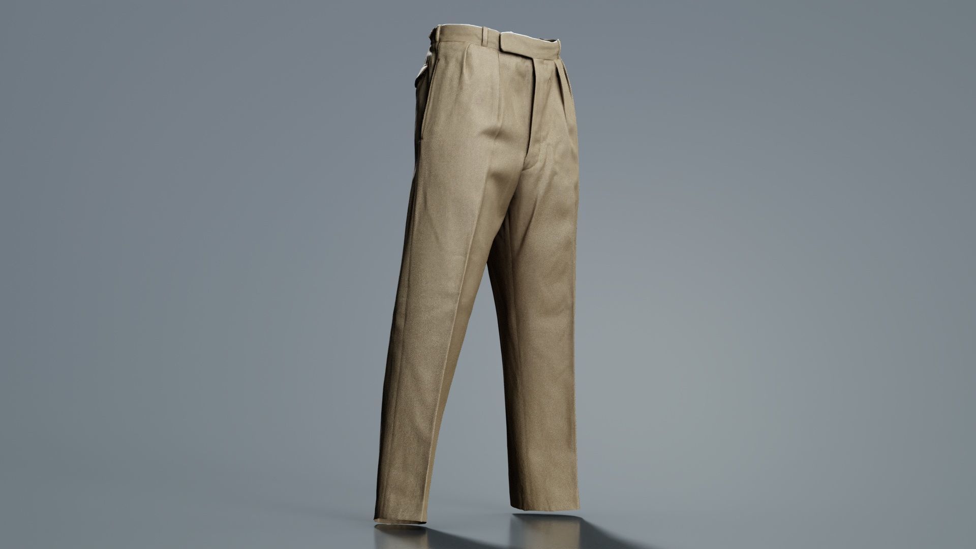 Army Trousers Low-poly 3D model_2