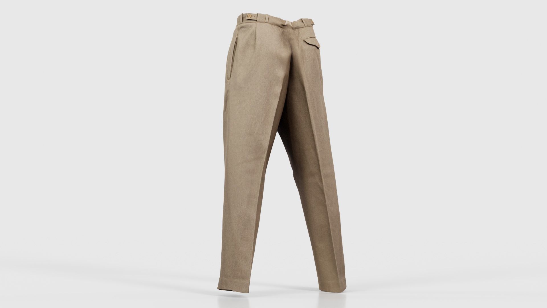 Army Trousers Low-poly 3D model_22