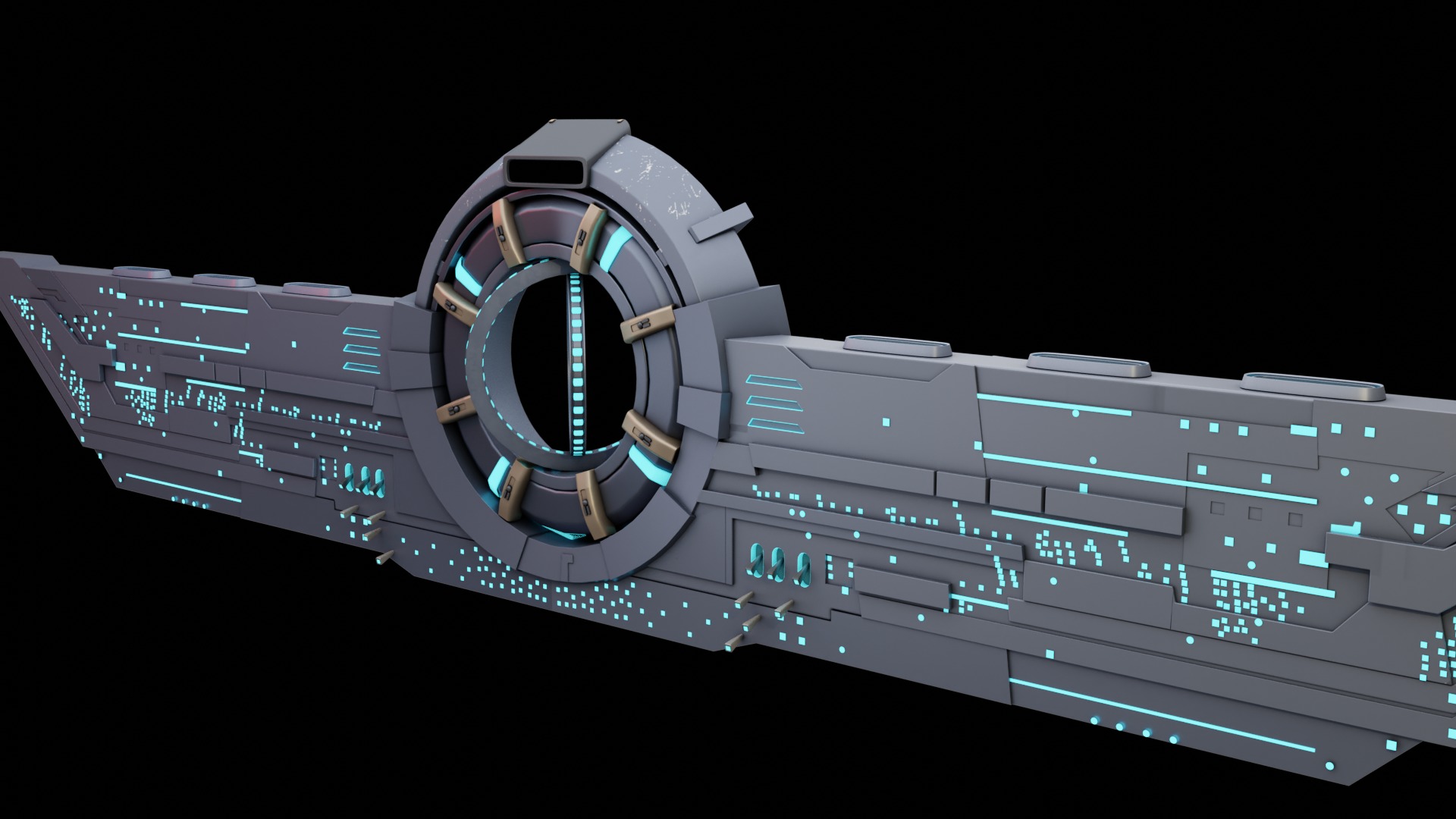 Sci-Fi Alien Spaceship 3D model_3