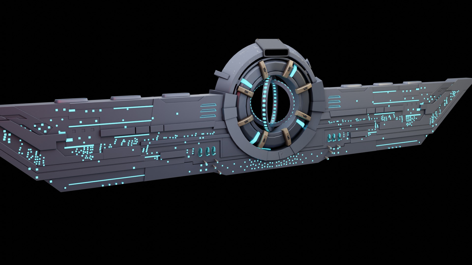 Sci-Fi Alien Spaceship 3D model_4
