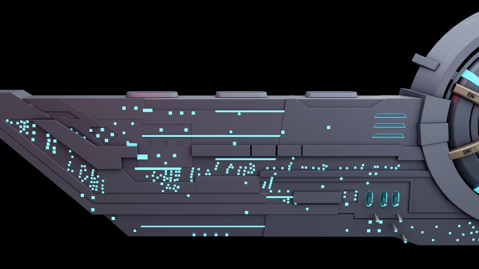 Sci-Fi Alien Spaceship 3D model_6