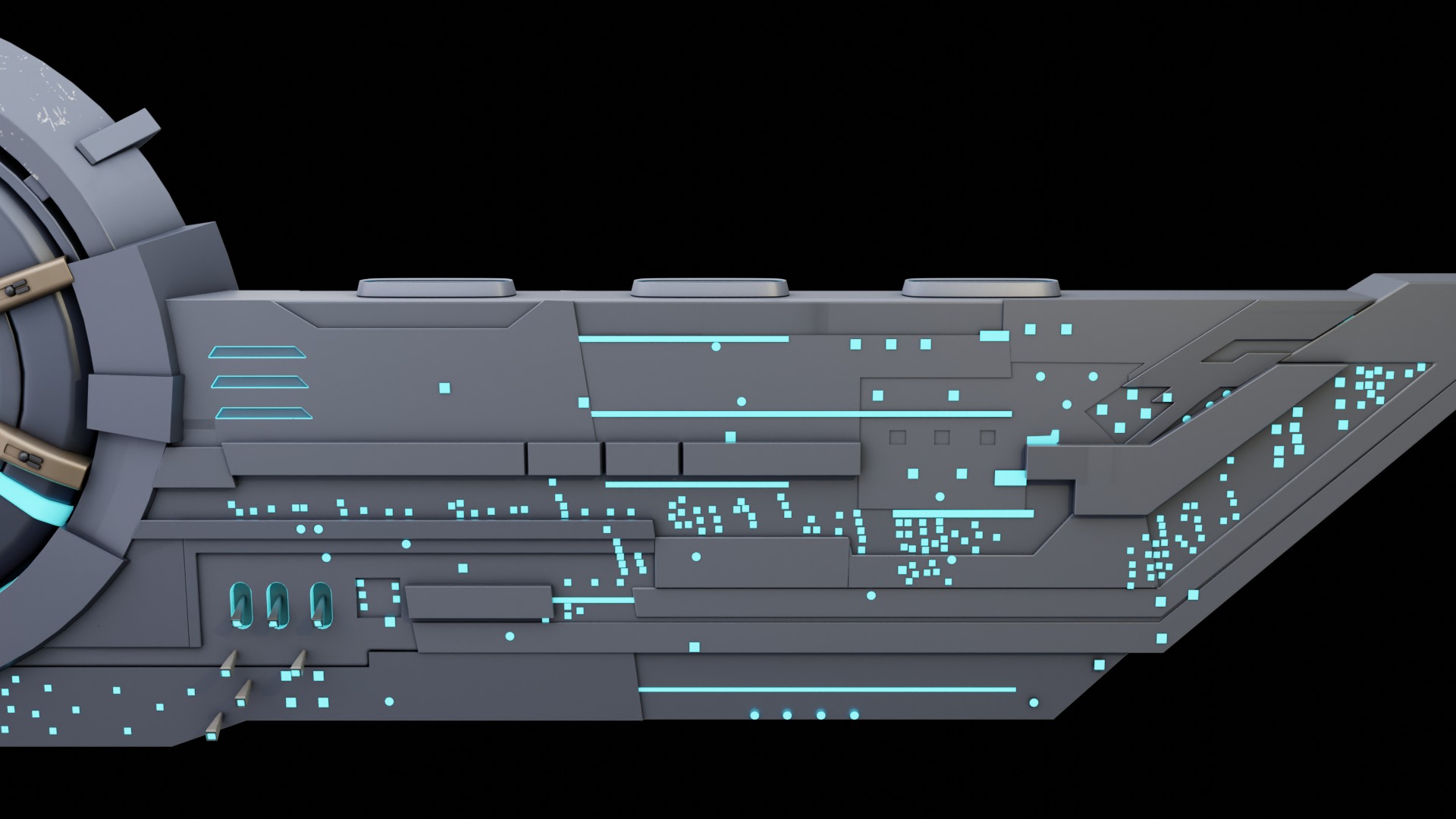 Sci-Fi Alien Spaceship 3D model_7