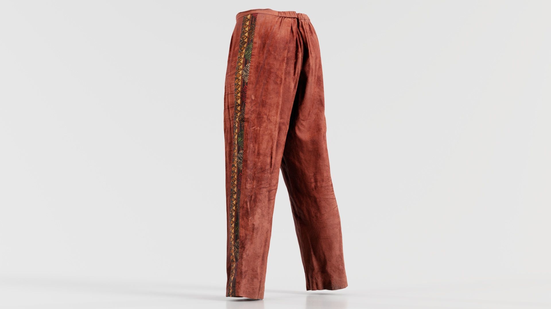 Indian Trousers Low-poly 3D model_4
