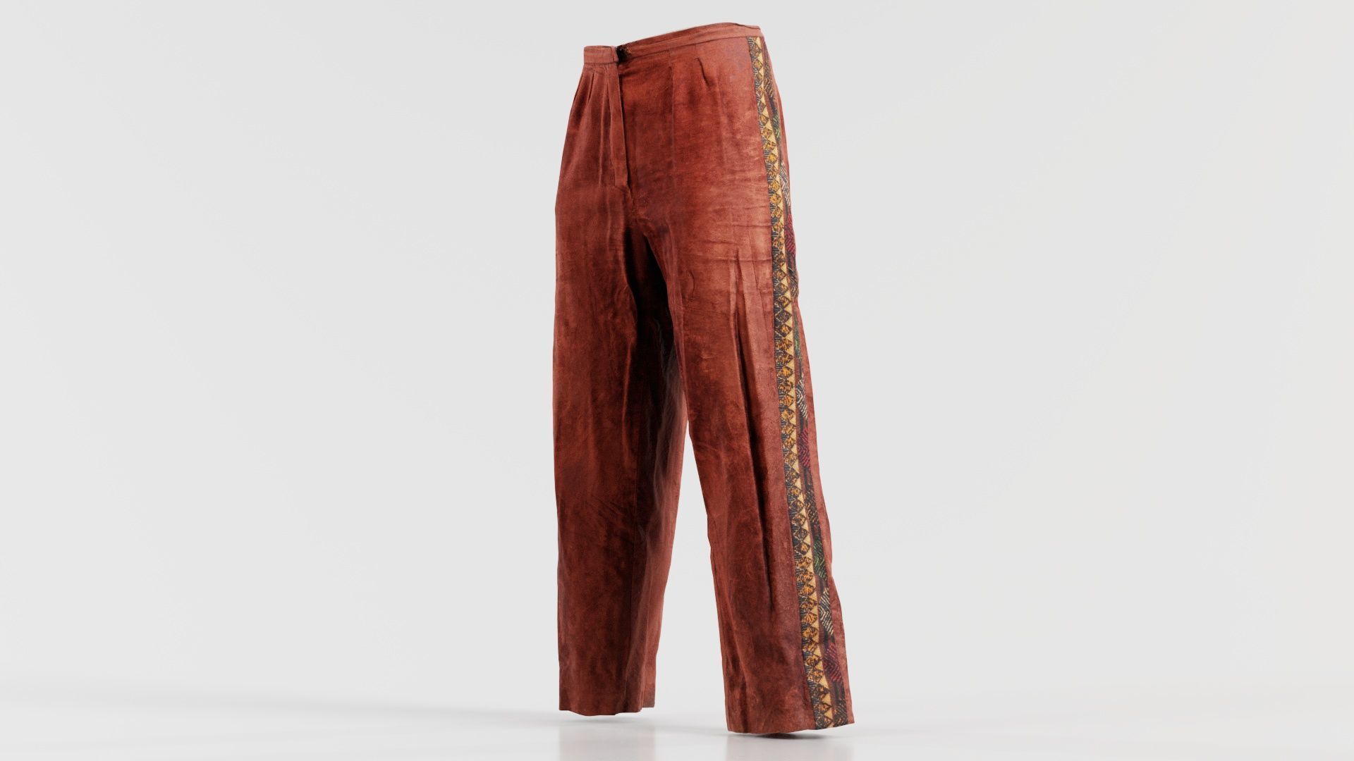 Indian Trousers Low-poly 3D model_3