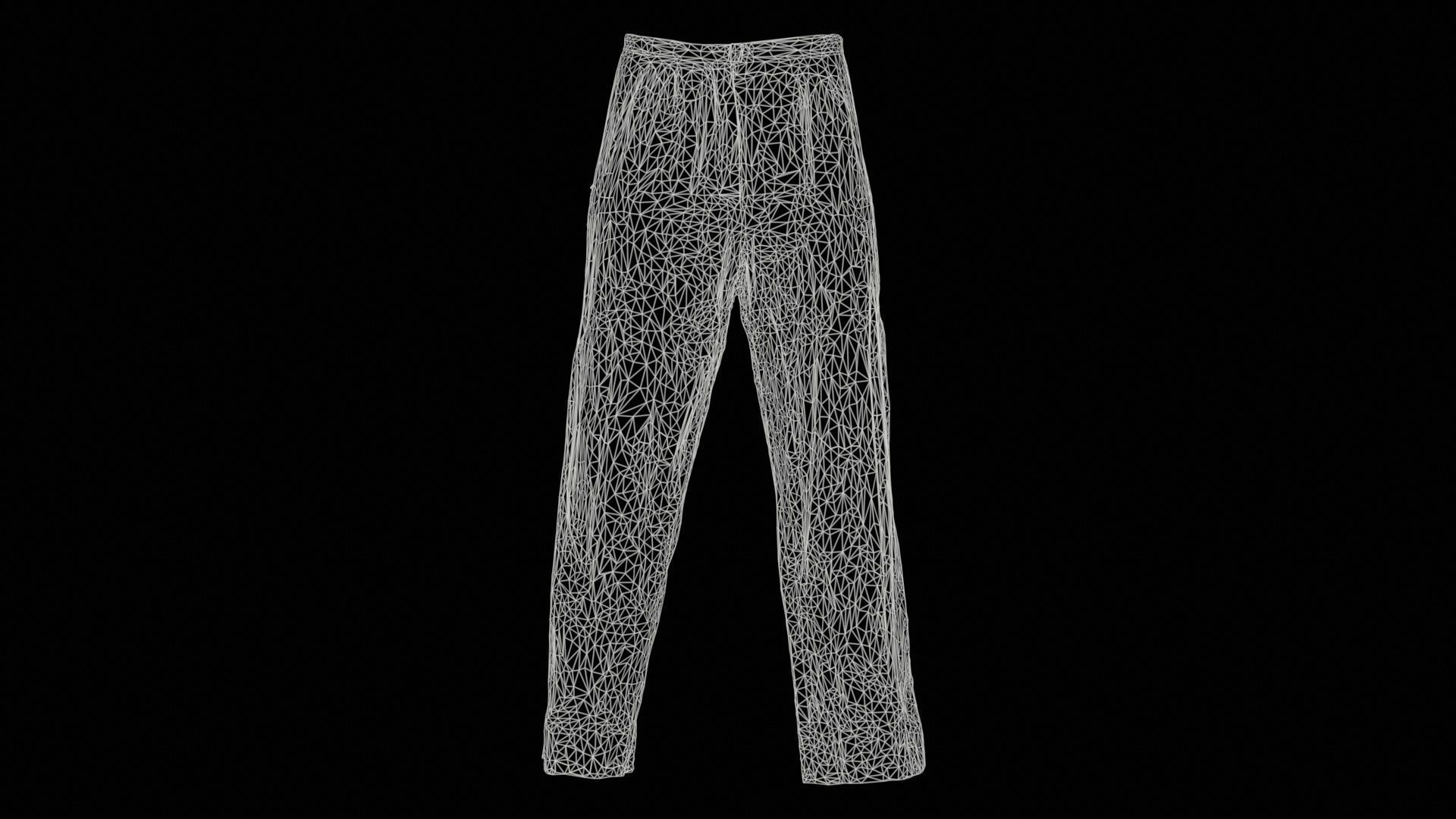 Indian Trousers Low-poly 3D model_11