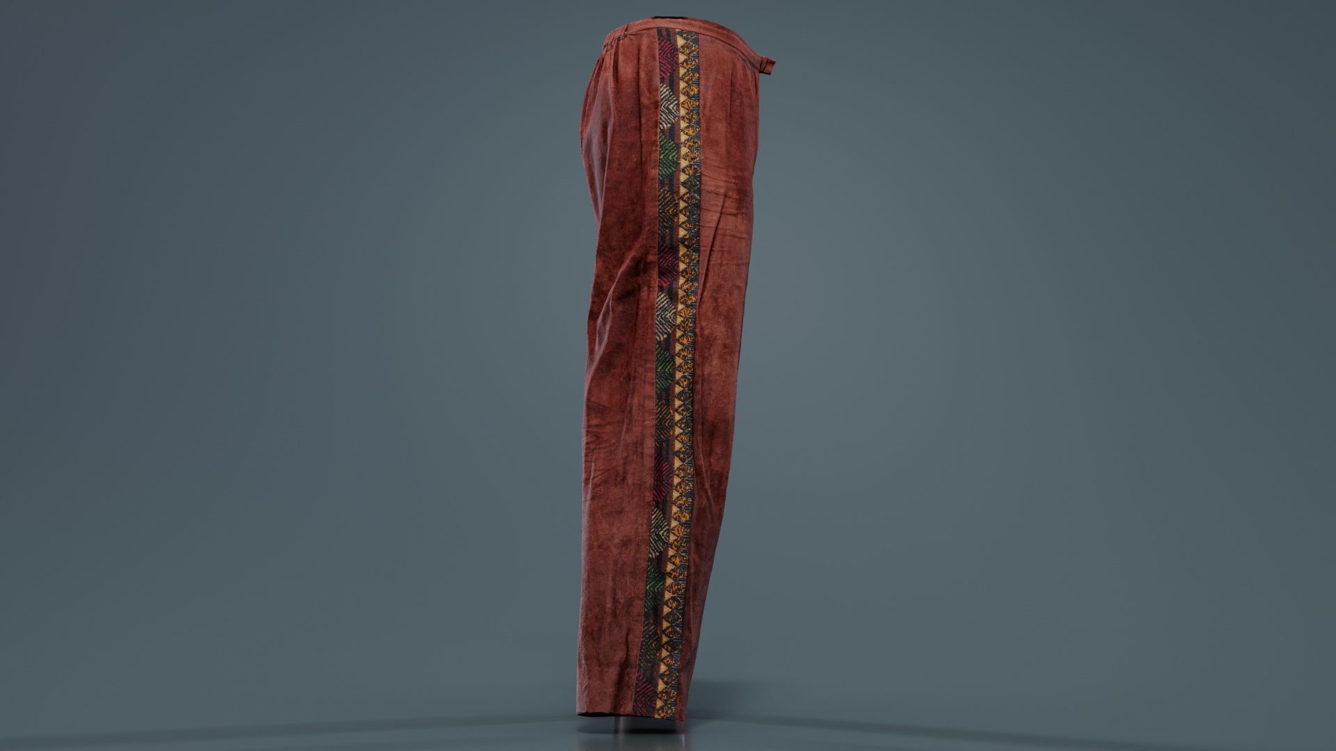 Indian Trousers Low-poly 3D model_8