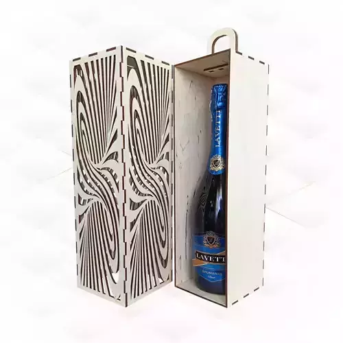 Gift wine box Infinity laser cutting design 3D print model