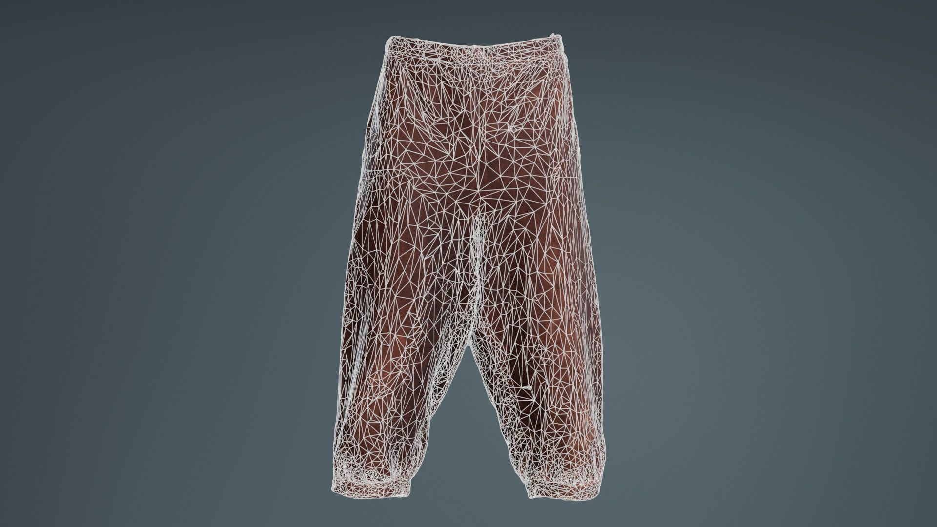 Organic Trousers Low-poly 3D model_9