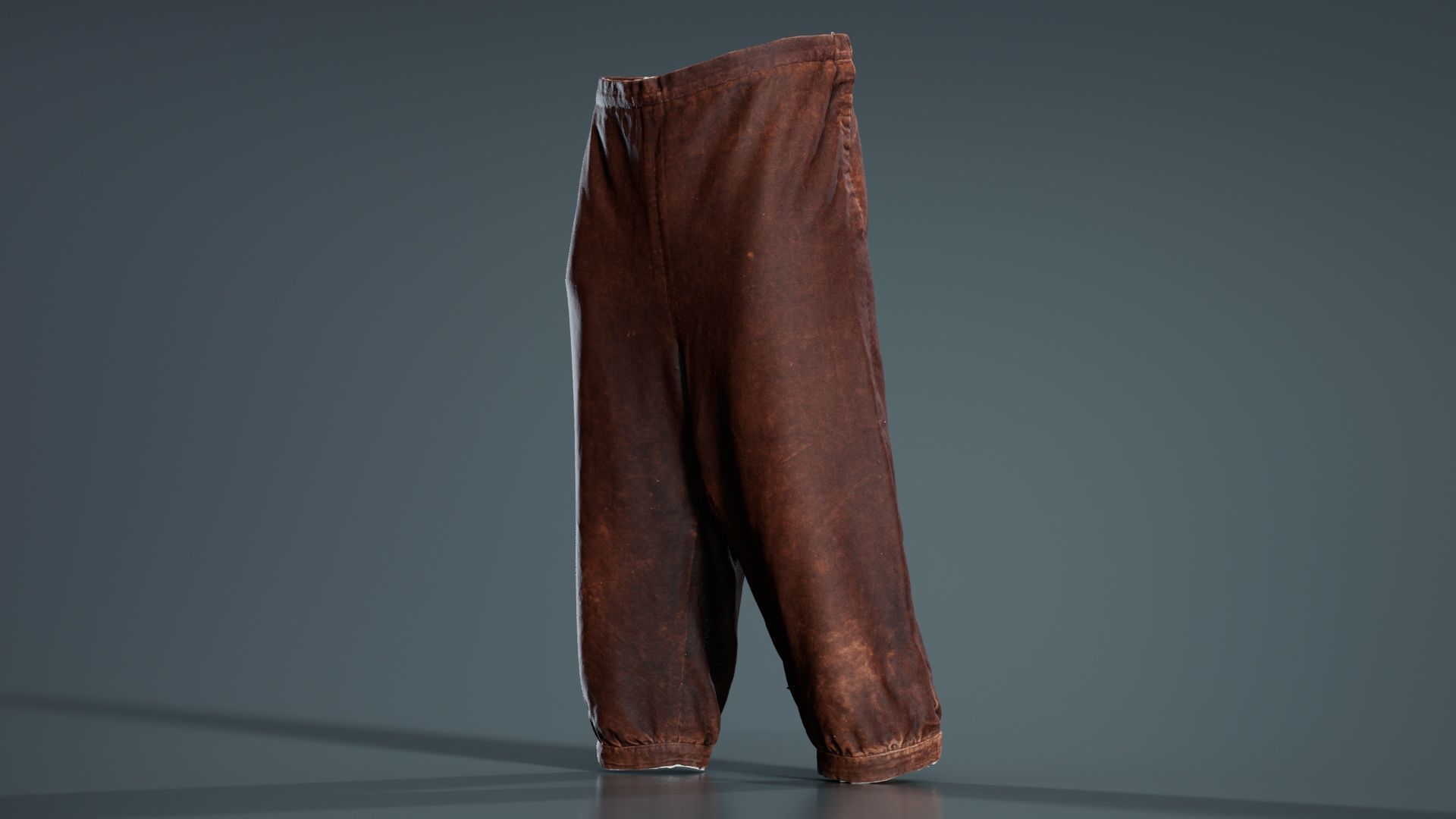 Organic Trousers Low-poly 3D model_8