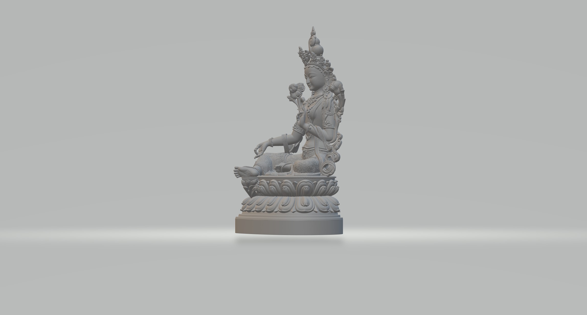 Green Tara Avalokitesvara Bodhisattva 3D print model_1