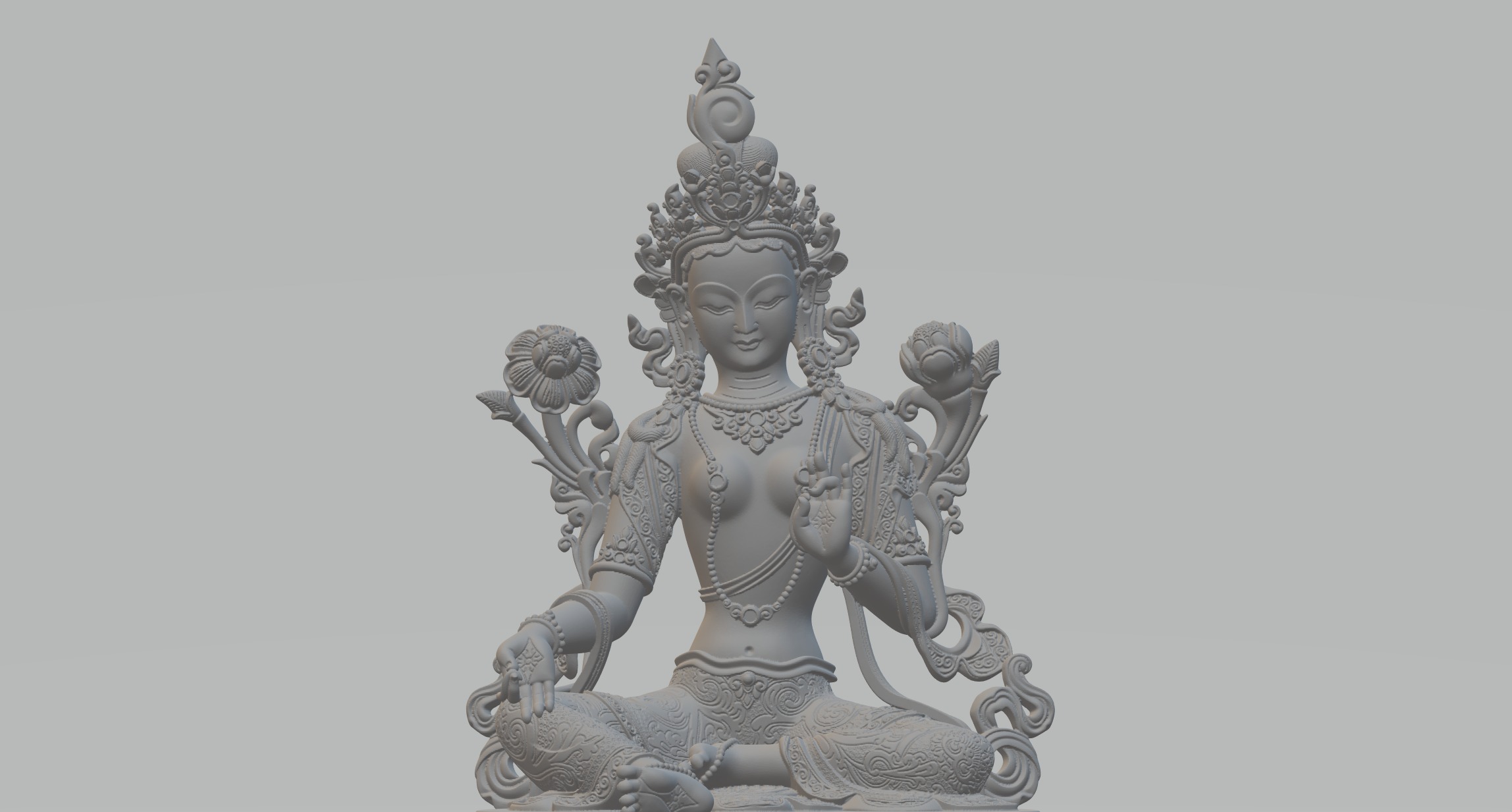 Green Tara Avalokitesvara Bodhisattva 3D print model_5
