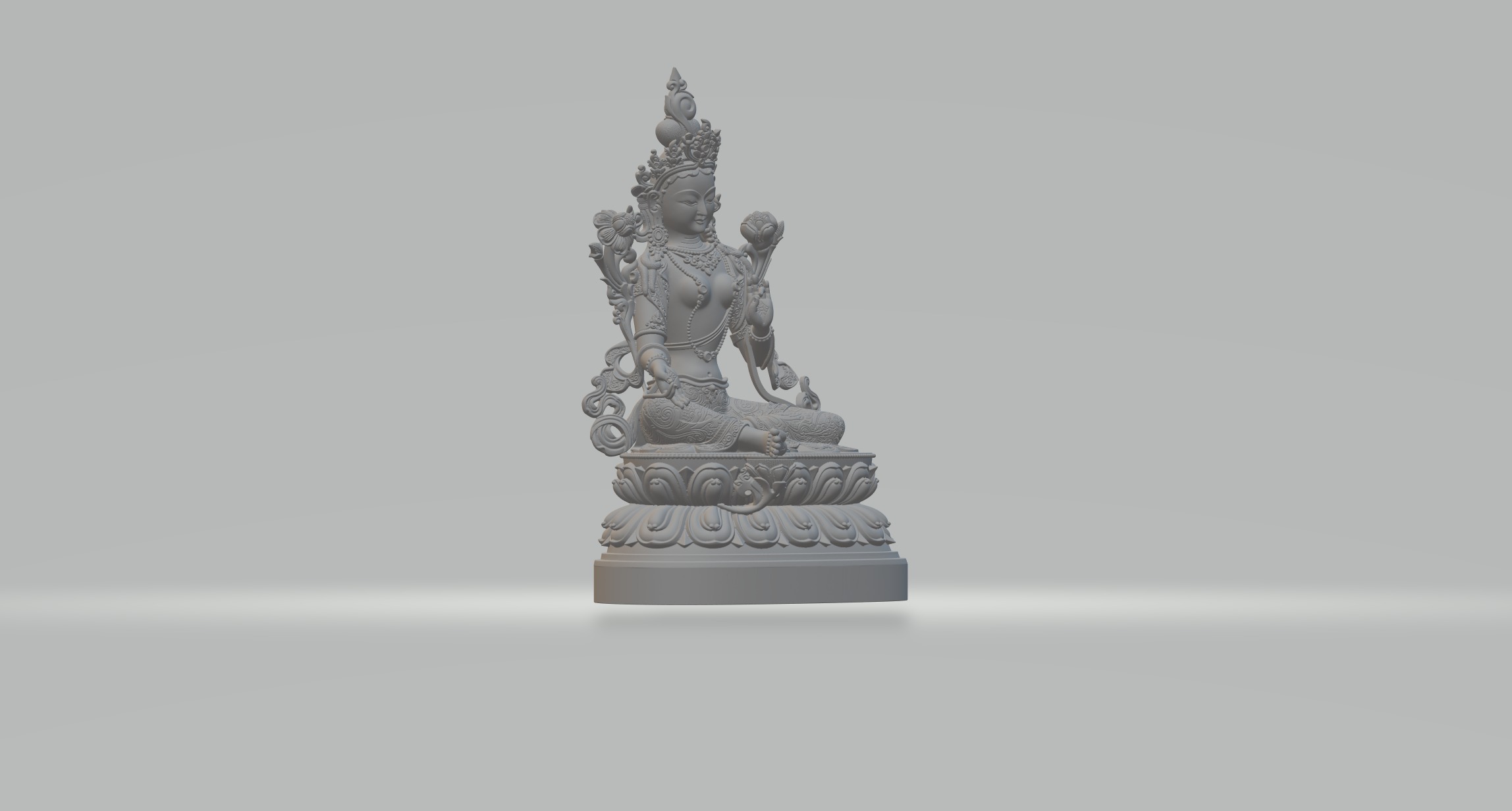 Green Tara Avalokitesvara Bodhisattva 3D print model_3